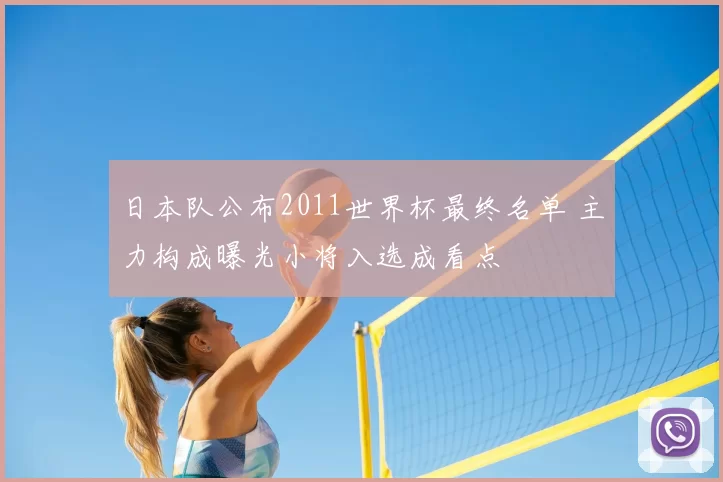 日本队公布2011世界杯最终名单 主力构成曝光小将入选成看点